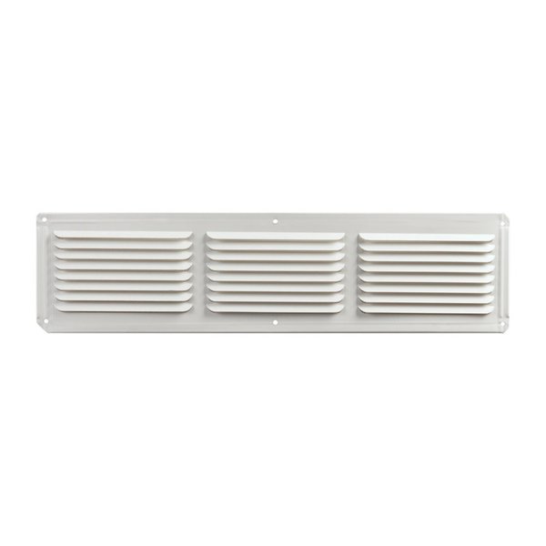 Master Flow Eave Vent 16X4In Wht Alum Scr EAC16X4W